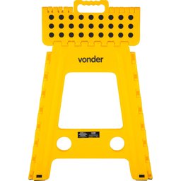 Banqueta Plástica Dobrável Amarela 450mm Vonder - 4