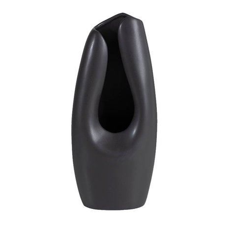 Vaso Decorativo de Cerâmica Preto 32cm RVC0020 BTC