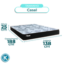 Ver imagem 5 de Conjunto Cama Box Bau Marrom Casal + Colchão Molas Ensacadas Life Gold Paropas