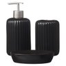 Kit Banheiro Lavabo P/ Sabonete Líquido Escova Black / 103 - 1