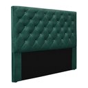 Ver imagem 1 de Cabeceira Estofada Casal Tàzio MDF-MDP Veludo Verde Floresta 140cm Gran Belo