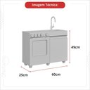 Ver mais imagens de Mini Cozinha Infantil Luli com Pia e Fogao Rosa Branco Ofertamo