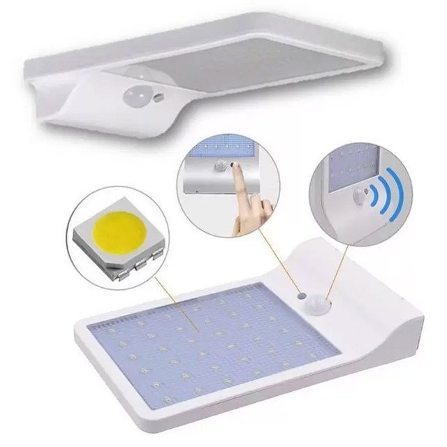 LÂMPADA LUMINÁRIA SOLAR LED COM SENSOR DE MOVIMENTO - 3