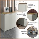 Ver imagem 2 de Conjunto de Escritório Office 2 Peças Mesa e Balcão Buffet Oslo