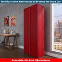 Ver mais imagens de Armário Alto 2 Portas Pandin 90 Cm (largura) Inmetro Estrutura Aço Cinza e Portas Laranjas C/