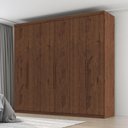 Ver imagem 6 de Guarda Roupa Casal Evidence Plus 6 Portas com Cômoda Sapateira Genova Plus 4 Gavetas Jacarandá