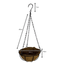 Ver imagem 3 de Vaso Fibra de Coco Suspenso 40cm com Suporte para Jardim