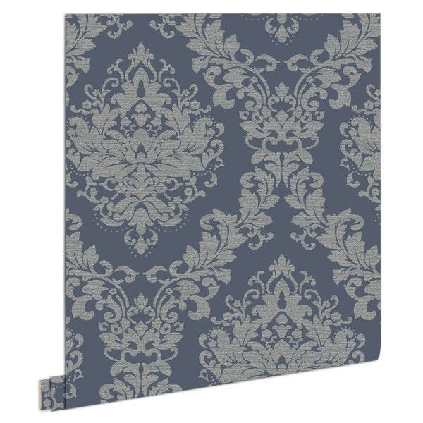 Papel de Parede Tradicional Arabesco Estilo Finottato - Rolo de 10m - 2