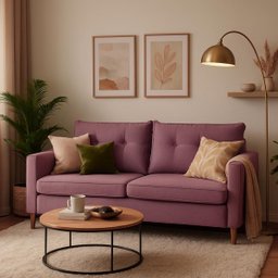 Sofá Milano na Caixa Estofado Rose Escuro 2 Lugares Compacto Semi Impermiável Montagem Fácil Pratica - 1