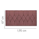 Ver imagem 2 de Painel Estofada Istambul Botão Capitonê 195cm King Size para Cama Box Quarto Suede Rose Gold - Gat M