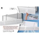 Ver imagem 4 de Defletor para Ar Condicionado Top Rio Comercial Ajustável para Maioria Dos Modelos Bivolt Branco