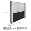 Ver imagem 4 de Kit Cabeceira E Calçadeira Baú King 195cm Suede Branco