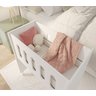 Berço Moises Multifuncional Kids Quarto do Bebê com Rodizios Meninos Meninas com Colchão Cor Branco - 5