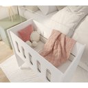 Ver imagem 5 de Berço Moises Multifuncional Kids Quarto do Bebê com Rodizios Meninos Meninas com Colchão Cor Branco