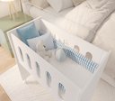 Ver imagem 4 de Berço Moises Multifuncional Kids Quarto do Bebê com Rodizios Meninos Meninas com Colchão Cor Branco