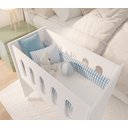 Ver imagem 4 de Berço Moises Multifuncional Kids Quarto do Bebê com Rodizios Meninos Meninas com Colchão Cor Branco
