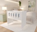 Ver imagem 2 de Berço Moises Multifuncional Kids Quarto do Bebê com Rodizios Meninos Meninas com Colchão Cor Branco