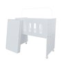 Berço Moises Multifuncional Kids Quarto do Bebê com Rodizios Meninos Meninas com Colchão Cor Branco - 1