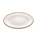 Ver imagem 4 de Prato Raso de Cristal Pearl Borda Dourada com 6 Wolff
