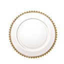 Ver imagem 1 de Prato Raso de Cristal Pearl Borda Dourada com 6 Wolff