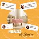 Ver imagem 6 de Puff Decorativo Retro Suede Rose Sala Quarto