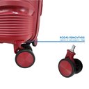 Ver imagem 5 de Kit Conjunto 3 Malas Rígidas de Polipropileno 360° com Tsa - Gladiador P2c3 Cor:cereja