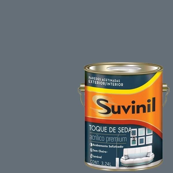 Tinta Acrílica Acetinada Suvinil Hematita Bruta 3,6lts - 1