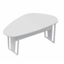 Ver imagem 5 de Mesa Escrivaninha Escritório Orgânica 185x100cm Pés em Metal 100% MDF Industrial Executive