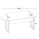 Ver imagem 3 de Mesa Escrivaninha Escritório Orgânica 185x100cm Pés em Metal 100% MDF Industrial Executive