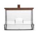 Ver imagem 3 de Porta Cotonete Retangular com Tampa de Bambu My Box 9cm