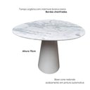 Ver imagem 5 de Mesa de Jantar Cone Redonda Orgânica Sol 110x100cm Marmore Branco Extra