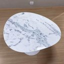 Ver imagem 4 de Mesa de Jantar Cone Redonda Orgânica Sol 110x100cm Marmore Branco Extra