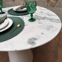 Ver imagem 2 de Mesa de Jantar Cone Redonda Orgânica Sol 110x100cm Marmore Branco Extra