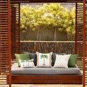 Ver imagem 5 de Coleção Náutica - Almofada Coqueiros Quadrada Tipo:completa