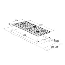 Cooktop Gorenje à Gás 5 Bocas Inox 90cm – GW951X - 3