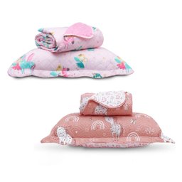 Combo 2 Kits Cobre Leito Solteiro Infantil Casual Kids Appel Uni e Unicórnio Love - 1