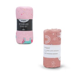 Combo 2 Kits Cobre Leito Solteiro Infantil Casual Kids Appel Uni e Unicórnio Love - 3