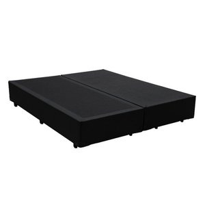 Cama Box Casal Bipartido Extremo Reforçado Xerife Móveis Sintético Preto 40x138x188