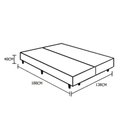 Ver imagem 3 de Cama Box Casal Bipartido Extremo Reforçado Xerife Móveis Sintético Preto 40x138x188