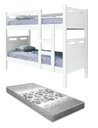 Ver imagem 1 de Beliche com Colchão D33 88x188cm para Quarto Solteiro Mdf C/ Estrado em Madeira Design Robusto Branc