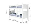 Ver imagem 7 de Beliche com Colchão D33 88x188cm para Quarto Solteiro Mdf C/ Estrado em Madeira Design Robusto Branc