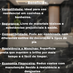 Torneira Pia Cozinha/banheiro Preta Bica Móvel 1/4 de Volta Abs Giratória Único - 7