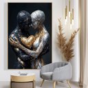 Ver imagem 1 de Quadro Decorativo a Conexão entre Almas Dourado Prata Sala Quarto Casa Escritório