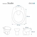 Ver imagem 3 de Assento Sanitário Laqueado Soft Close Studio Branco para vaso Deca