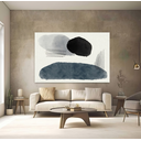 Ver imagem 1 de Quadro Decorativo Abstrato Minimalista Neutro para Sala Quarto