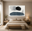 Ver imagem 1 de Quadro Decorativo Abstrato Minimalista Neutro para Sala Quarto