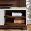 Ver imagem 5 de Home Theater Jurerê 1.5 para TV 65" 152cm MDP com Portas Giratórias Off White Colibri Móveis