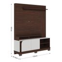 Ver imagem 2 de Home Theater Jurerê 1.5 para TV 65" 152cm MDP com Portas Giratórias Off White Colibri Móveis