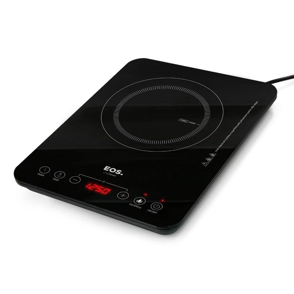 Fogão Cooktop de Indução 1 Boca Portátil Preto 2000w Cheff Gourmet ...