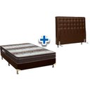 Ver imagem 1 de Cama Box Queen CRC + Colchão Ortopédico Light Ortobom + Cabeceira Dama Queen Size - Courano Cacau